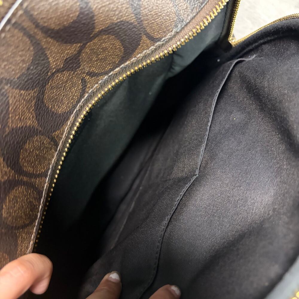 Coach Signature Monogram Canvas Backpack - Picture 4 of 6